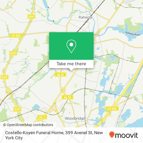 Costello-Koyen Funeral Home, 399 Avenel St map