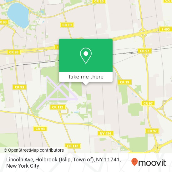 Mapa de Lincoln Ave, Holbrook (Islip, Town of), NY 11741