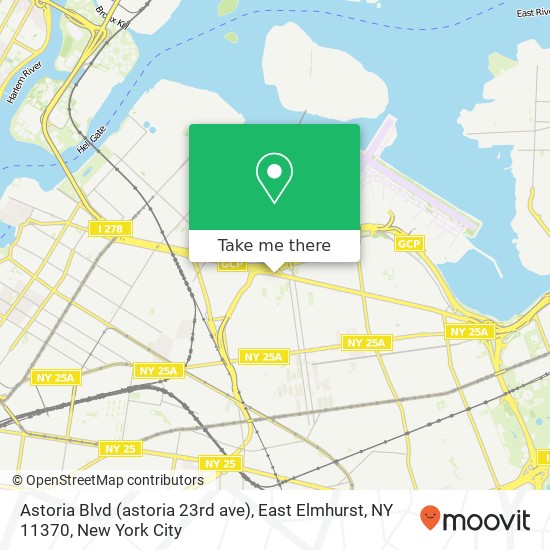 Mapa de Astoria Blvd (astoria 23rd ave), East Elmhurst, NY 11370