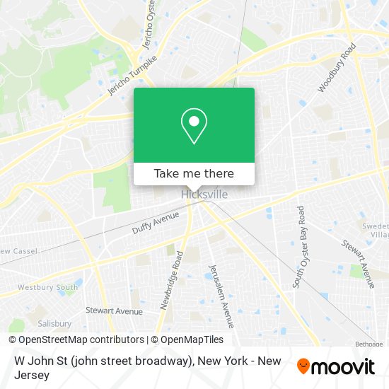 W John St (john street broadway) map