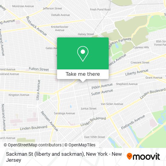 Sackman St (liberty and sackman) map