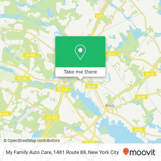 Mapa de My Family Auto Care, 1481 Route 88