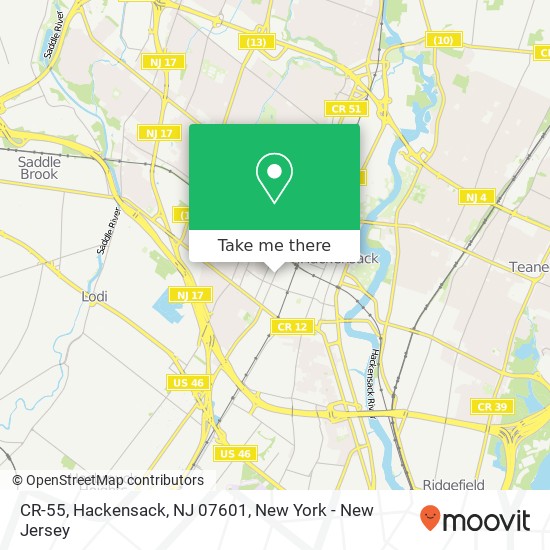 CR-55, Hackensack, NJ 07601 map