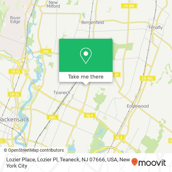 Lozier Place, Lozier Pl, Teaneck, NJ 07666, USA map