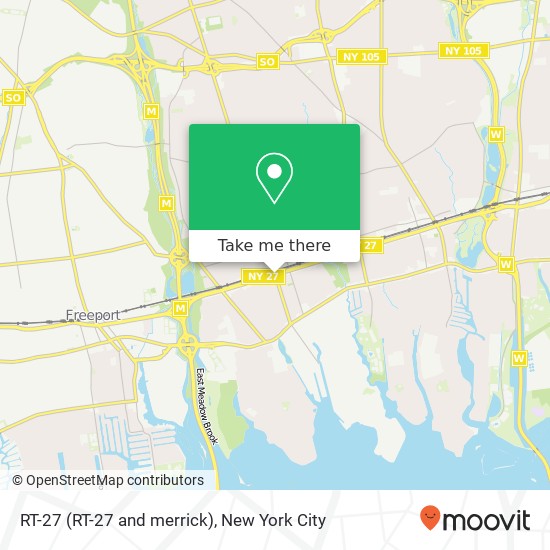 Mapa de RT-27 (RT-27 and merrick), Merrick (Hempstead), NY 11566