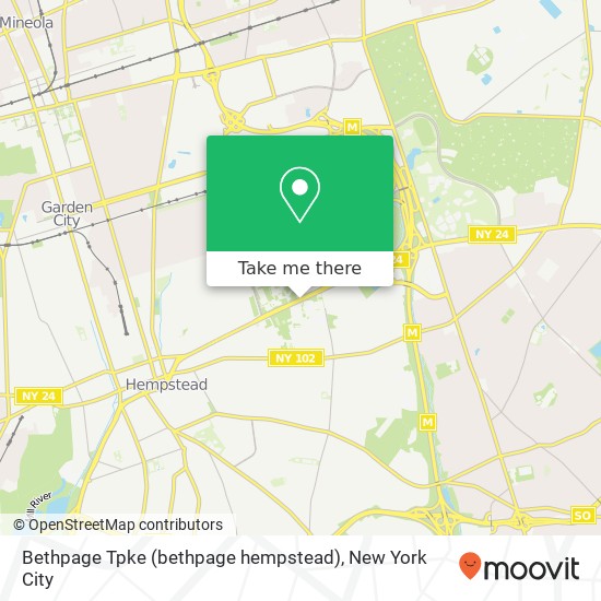 Mapa de Bethpage Tpke (bethpage hempstead), Uniondale, NY 11553