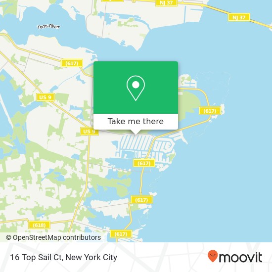 Mapa de 16 Top Sail Ct, Bayville, NJ 08721