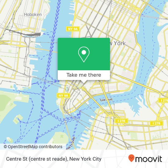 Centre St (centre st reade), New York, NY 10007 map