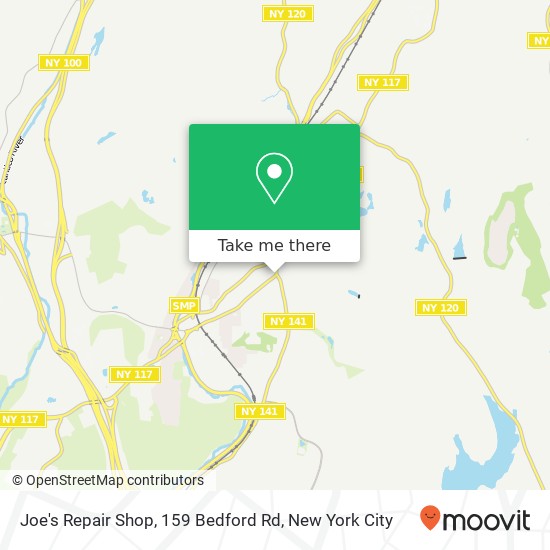 Mapa de Joe's Repair Shop, 159 Bedford Rd