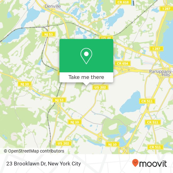 Mapa de 23 Brooklawn Dr, Morris Plains, NJ 07950