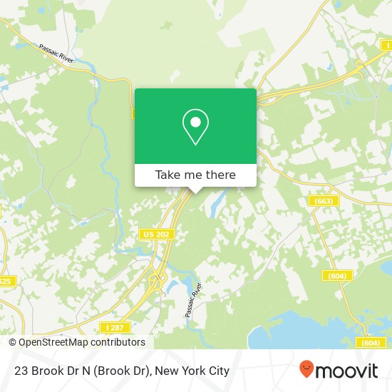 Mapa de 23 Brook Dr N (Brook Dr), Morristown, NJ 07960
