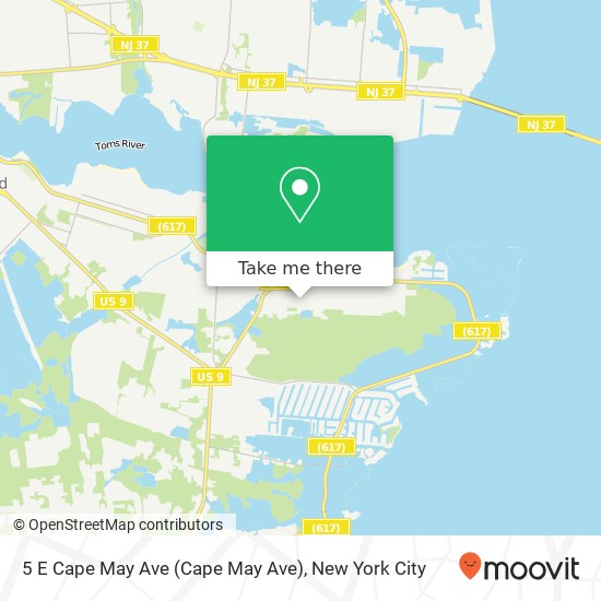 Mapa de 5 E Cape May Ave (Cape May Ave), Ocean Gate, NJ 08740