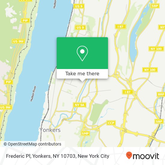 Mapa de Frederic Pl, Yonkers, NY 10703