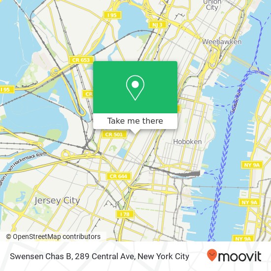 Mapa de Swensen Chas B, 289 Central Ave