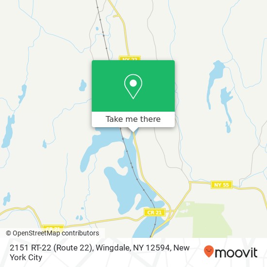 Mapa de 2151 RT-22 (Route 22), Wingdale, NY 12594