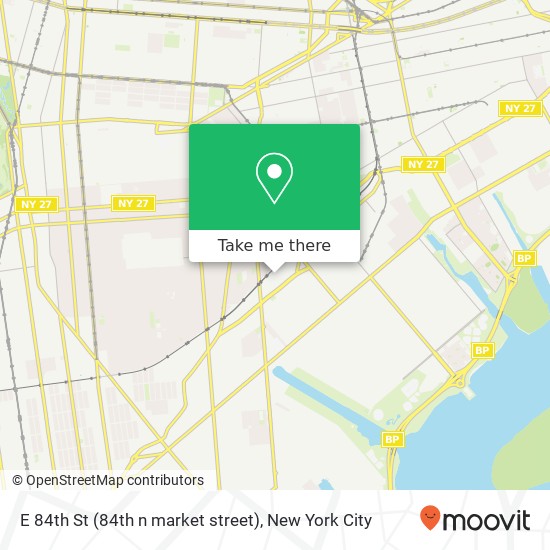 Mapa de E 84th St (84th n market street), Brooklyn, NY 11236