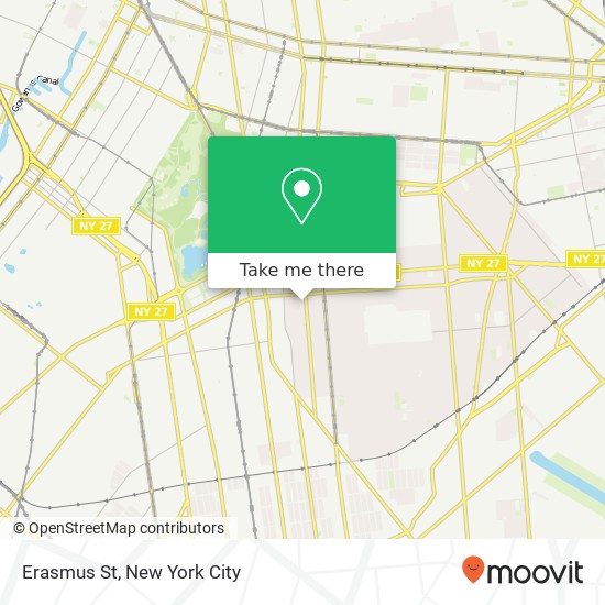 Mapa de Erasmus St, Brooklyn, NY 11226