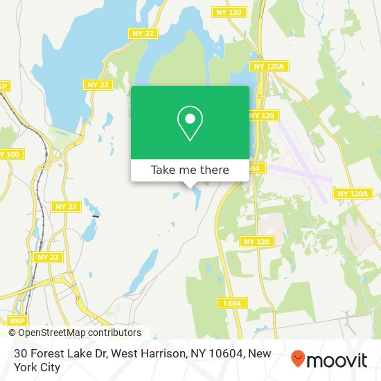 Mapa de 30 Forest Lake Dr, West Harrison, NY 10604