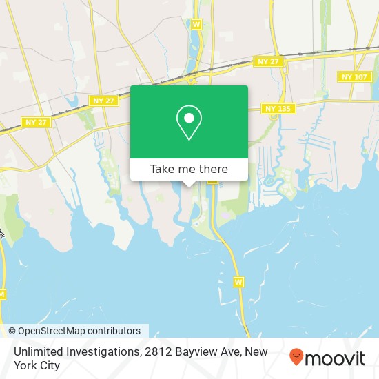 Mapa de Unlimited Investigations, 2812 Bayview Ave