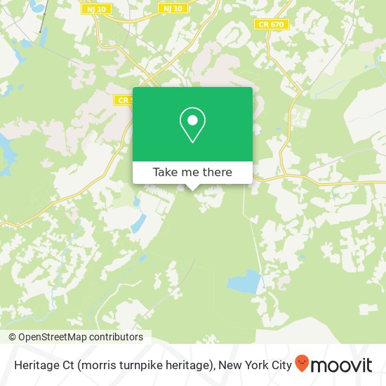 Mapa de Heritage Ct (morris turnpike heritage), Randolph, NJ 07869