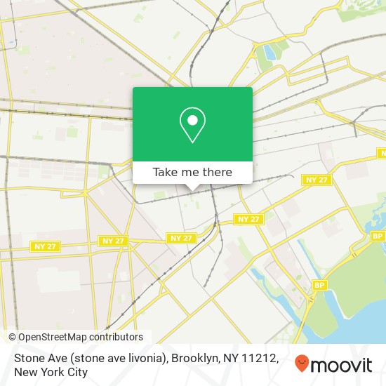Mapa de Stone Ave (stone ave livonia), Brooklyn, NY 11212