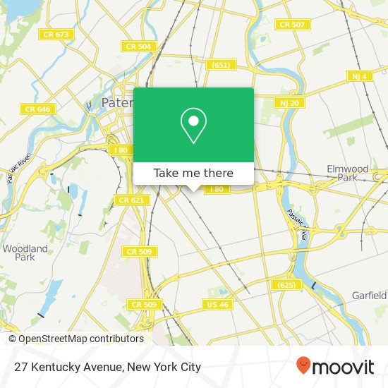 27 Kentucky Avenue, 27 Kentucky Ave, Paterson, NJ 07503, USA map