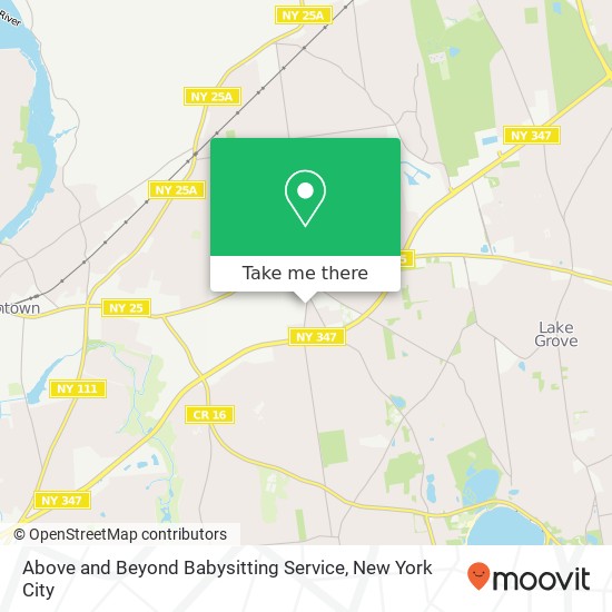 Mapa de Above and Beyond Babysitting Service, 62 Lake Ave S