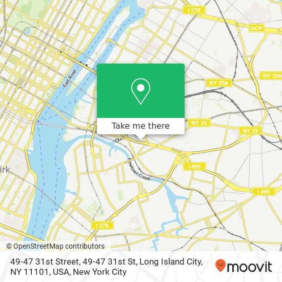 Mapa de 49-47 31st Street, 49-47 31st St, Long Island City, NY 11101, USA