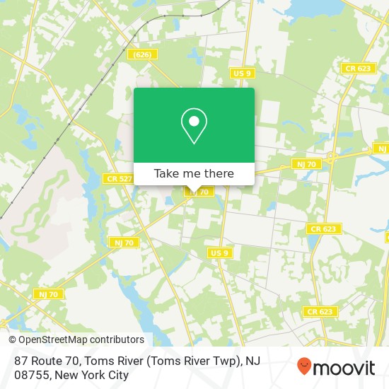 87 Route 70, Toms River (Toms River Twp), NJ 08755 map