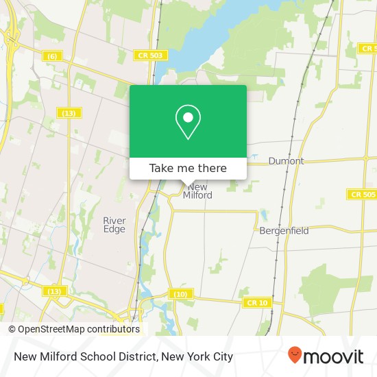 Mapa de New Milford School District, New Milford Borough, NJ 07646, USA