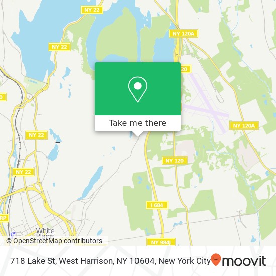Mapa de 718 Lake St, West Harrison, NY 10604