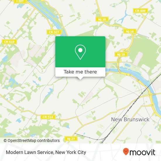 Mapa de Modern Lawn Service, 17 Atlantic Rd