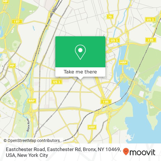 Mapa de Eastchester Road, Eastchester Rd, Bronx, NY 10469, USA