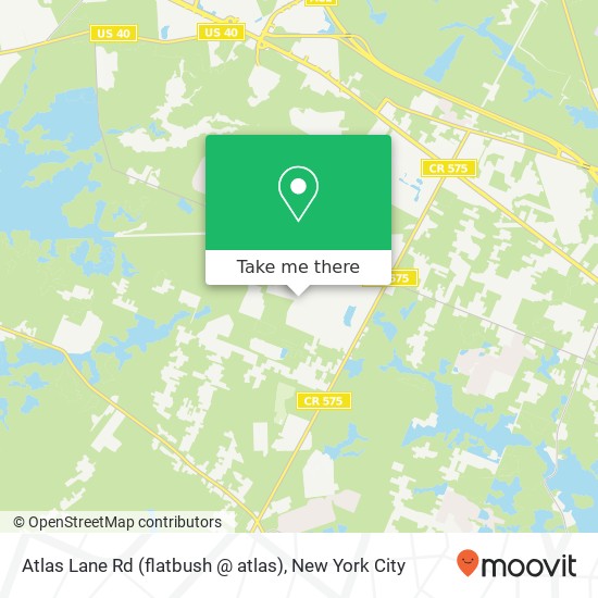 Mapa de Atlas Lane Rd (flatbush @ atlas), Egg Harbor Twp, NJ 08234