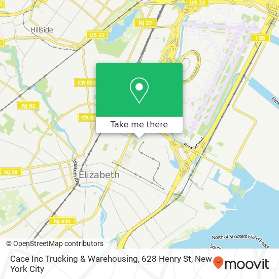 Cace Inc Trucking & Warehousing, 628 Henry St map