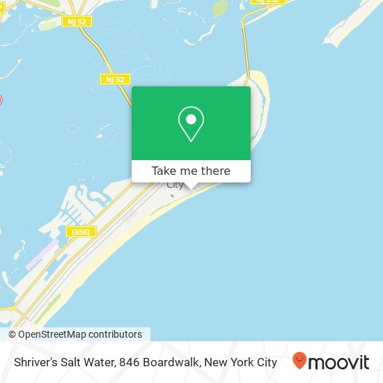 Mapa de Shriver's Salt Water, 846 Boardwalk