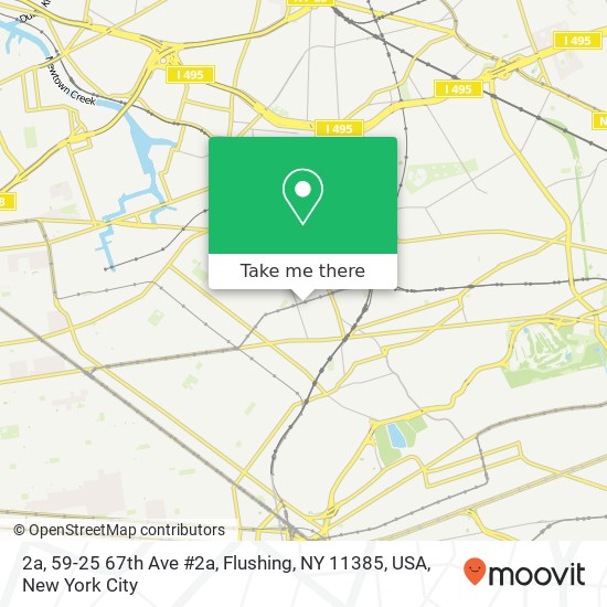 2a, 59-25 67th Ave #2a, Flushing, NY 11385, USA map