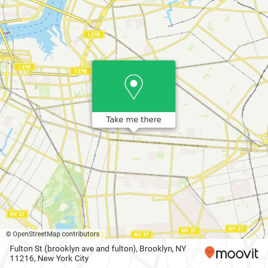 Mapa de Fulton St (brooklyn ave and fulton), Brooklyn, NY 11216