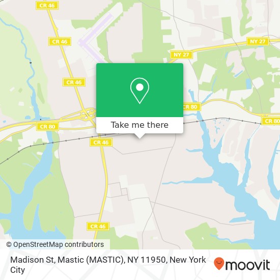 Madison St, Mastic (MASTIC), NY 11950 map