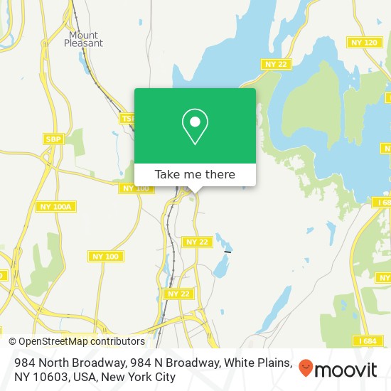 Mapa de 984 North Broadway, 984 N Broadway, White Plains, NY 10603, USA