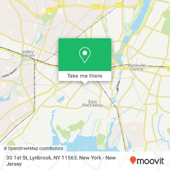 Mapa de 30 1st St, Lynbrook, NY 11563