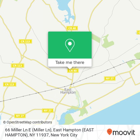 66 Miller Ln E (Miller Ln), East Hampton (EAST HAMPTON), NY 11937 map