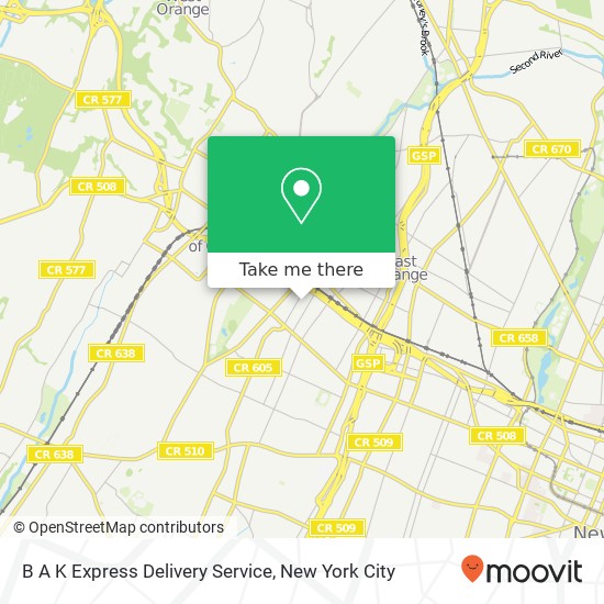B A K Express Delivery Service, 60 Evergreen Pl map