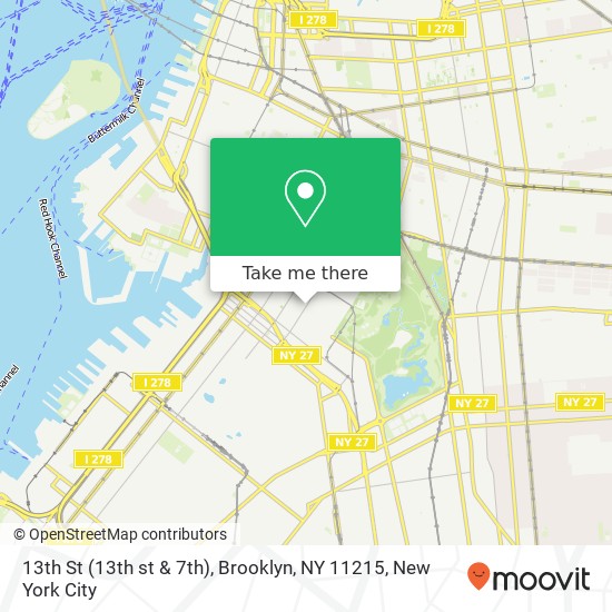 13th St (13th st & 7th), Brooklyn, NY 11215 map