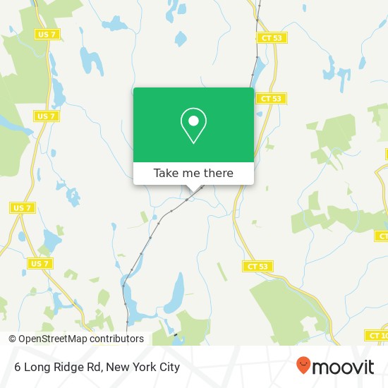 Mapa de 6 Long Ridge Rd, Redding (REDDING), CT 06896
