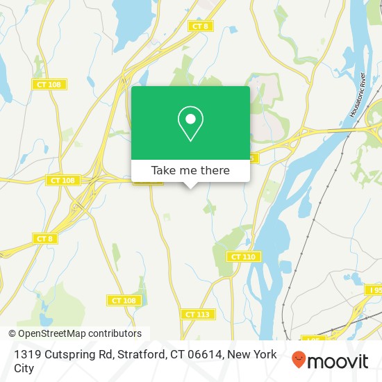 Mapa de 1319 Cutspring Rd, Stratford, CT 06614