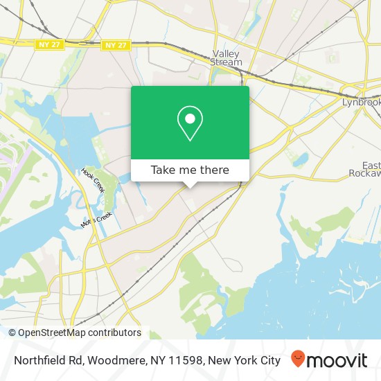 Northfield Rd, Woodmere, NY 11598 map