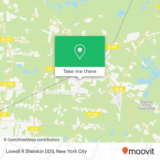Mapa de Lowell R Sheinkin DDS, 1001 Central Ave