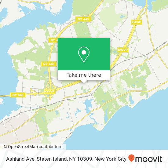 Mapa de Ashland Ave, Staten Island, NY 10309