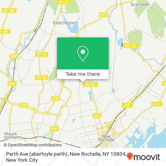 Mapa de Perth Ave (aberfoyle perth), New Rochelle, NY 10804